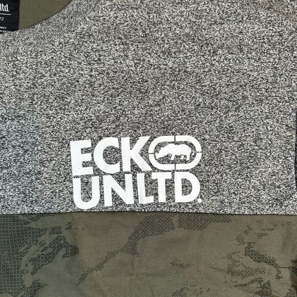 NWT Ecko Unltd Men's T-Shirt Olive with Grey & Camo design Graphic T-Shirt 3XL - Picture 4 of 7